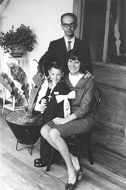 A 1960s-era photo of Maria Teresa Zarama with her husband, Rafael, and eldest son, Luis.