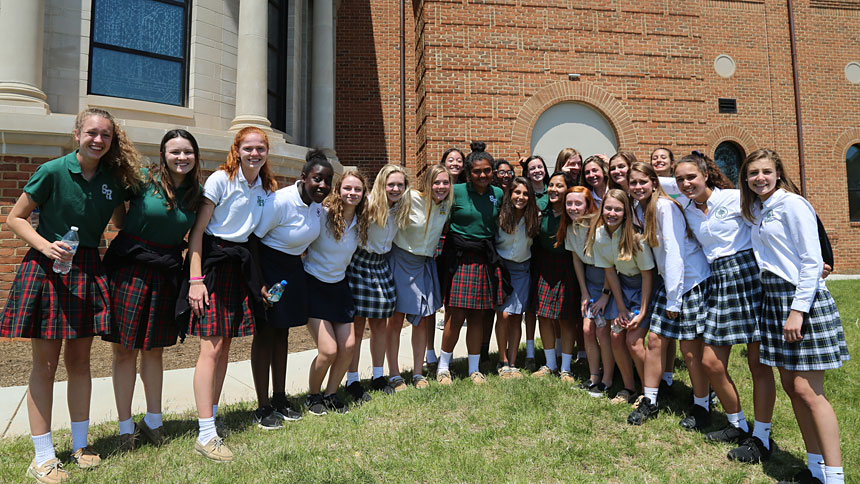 8th grade Mass at Holy Name of Jesus Cathedral, April 30, 2019