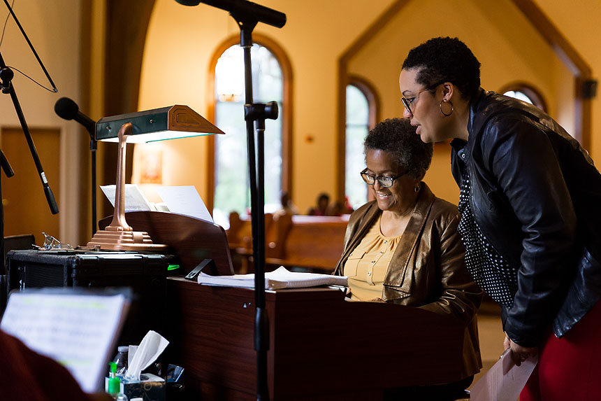 Gloria Burton works in music ministry at Durham's Holy Cross Parish, which is known for its upbeat, intimate and emotionally rich gospel music.