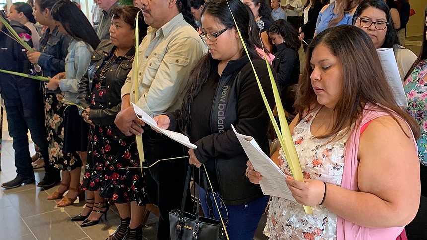 2019 Palm Sunday at Holy Name of Jesus Cathedral, Raleigh, NC
