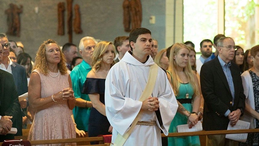 Father Casey Cole was ordained to the Franciscan Order June 22 at Immaculate Conception Catholic Church in Durham.