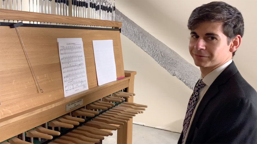 Tom Gurin plays Cathedral bells on carrilon