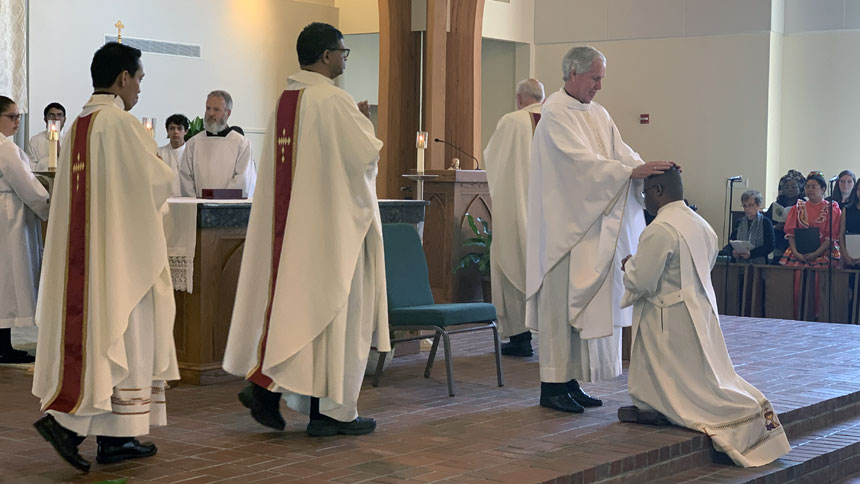 Bishop Zarama ordains C.I.C.M. priest