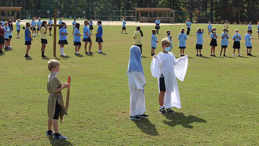 School celebrates feast day of its patron, Saint John Paul II