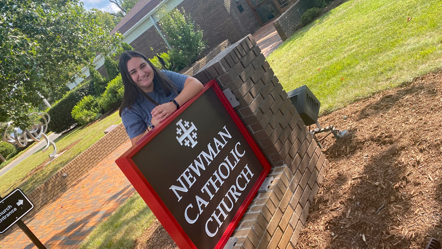 Sara Coello, campus ministry assistant, UNC-Newman Catholic Student Center