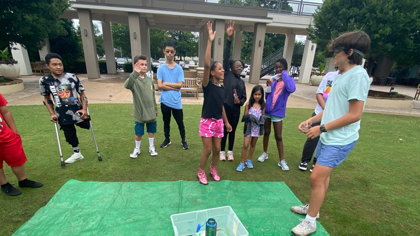 Service Beakers holds a summer camp in 2021. (Photo courtesy of Isaac Lund.) 