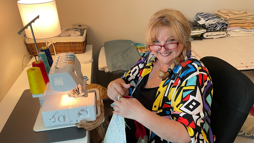 With her hands, and from her home: Ro sews 8,000 ... and counting