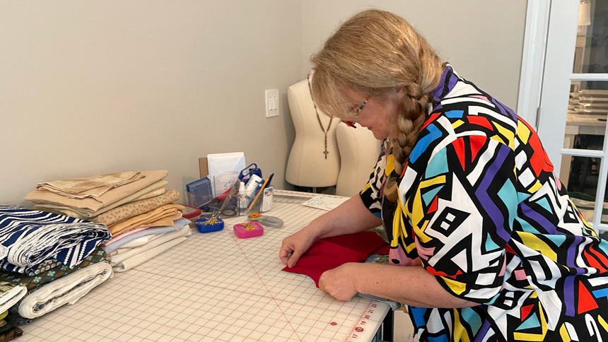 With her hands, and from her home: Ro sews 8,000 ... and counting