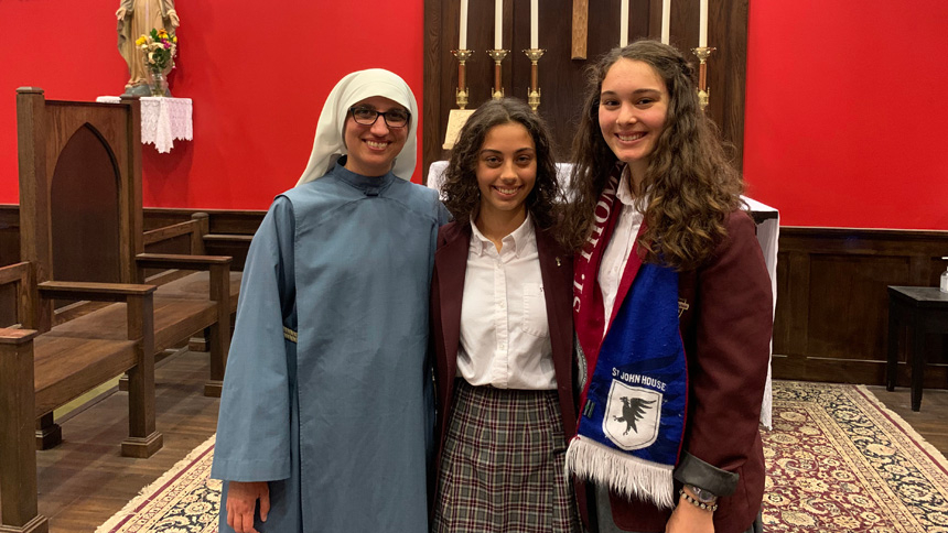 Religious sister returns to her alma mater Diocese of Raleigh
