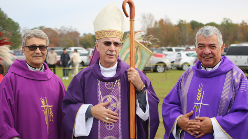 New land blessed; St. Andrew in Red Springs to build new church