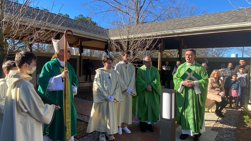 Garden and additional columbarium blessed at St. Francis of Assisi