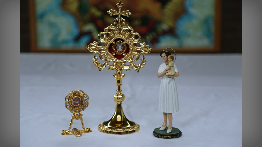 St. Gianna Molla relic at St. Raphael Church offers hope