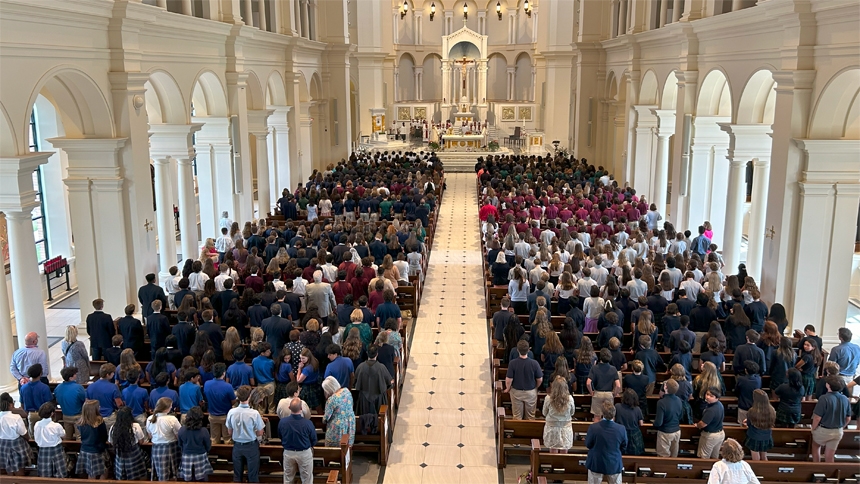 Graduating 8th graders celebrate at cathedral