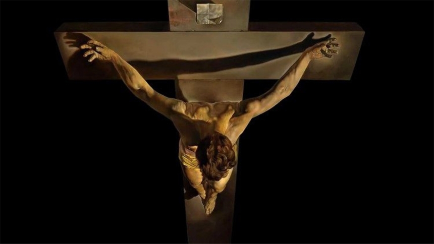 Salvador Dalí's famous painting of Christ arrives in Rome