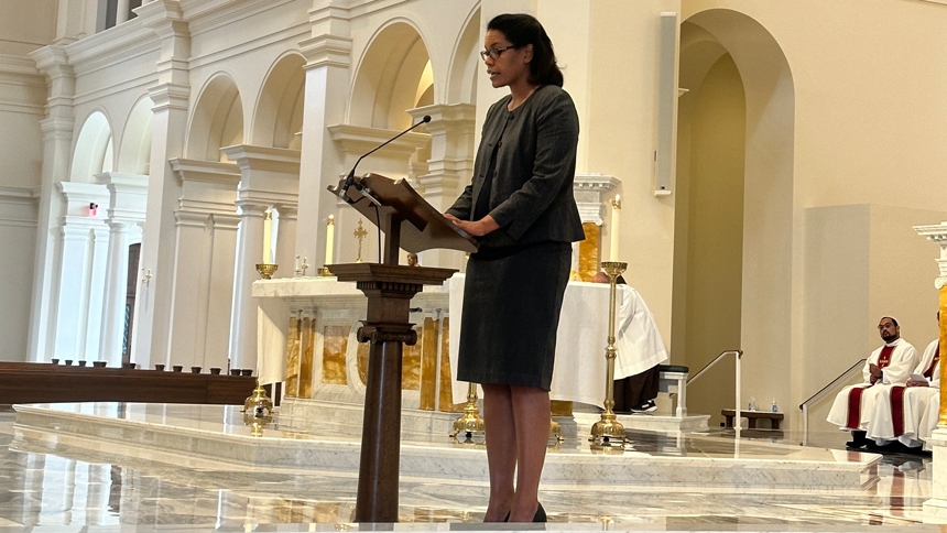 Diocesan school staff, clergy gather for Mass at cathedral