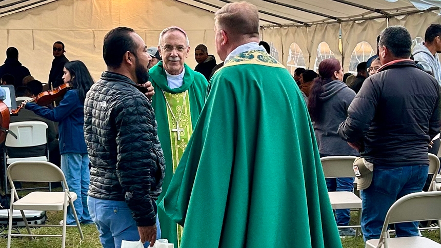 Bishop and cathedral team host Mass for farmworkers