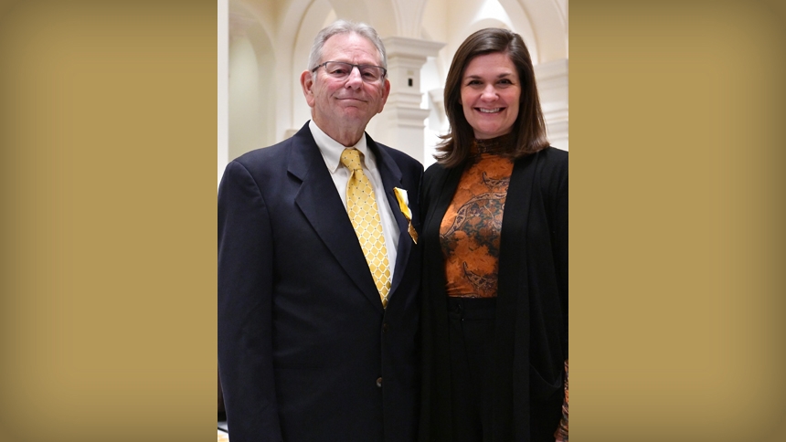 Prison ministry volunteer Deacon Michael Vandiver receives Benemerenti Medal