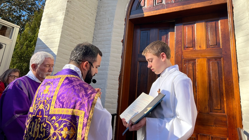 Historic doors of St. Ann Church restored