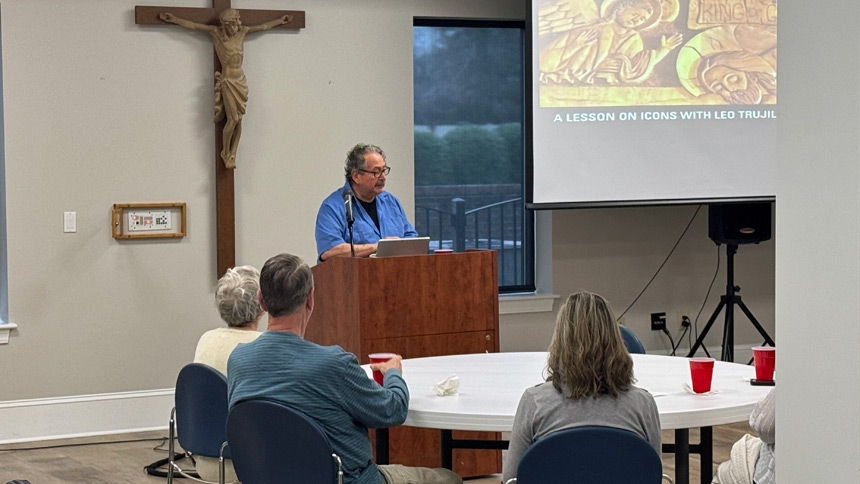 Wood carver and iconographer gives lessons in icons at St. Peter Church