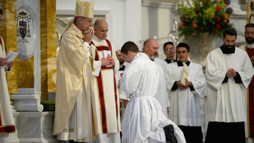 Drew Navarro is ordained to transitional diaconate