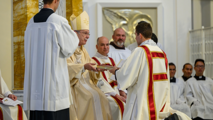 Drew Navarro is ordained to transitional diaconate