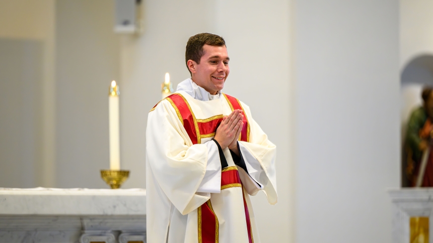 Drew Navarro is ordained to transitional diaconate
