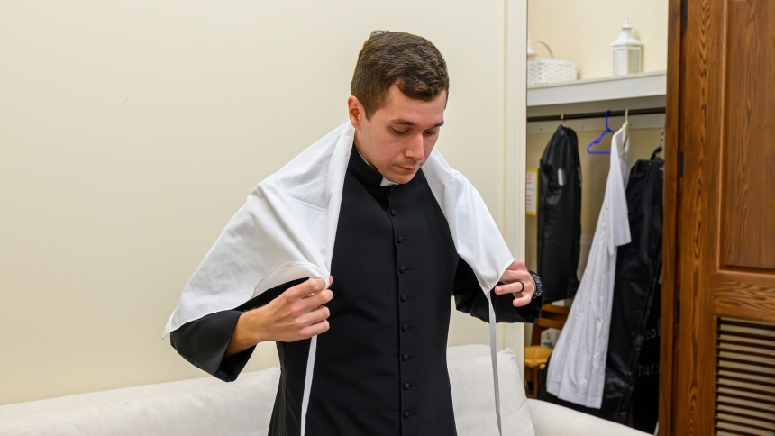 Drew Navarro is ordained to transitional diaconate
