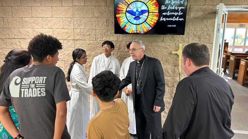 Bishop emphasizes personal connection in sacrament of confirmation
