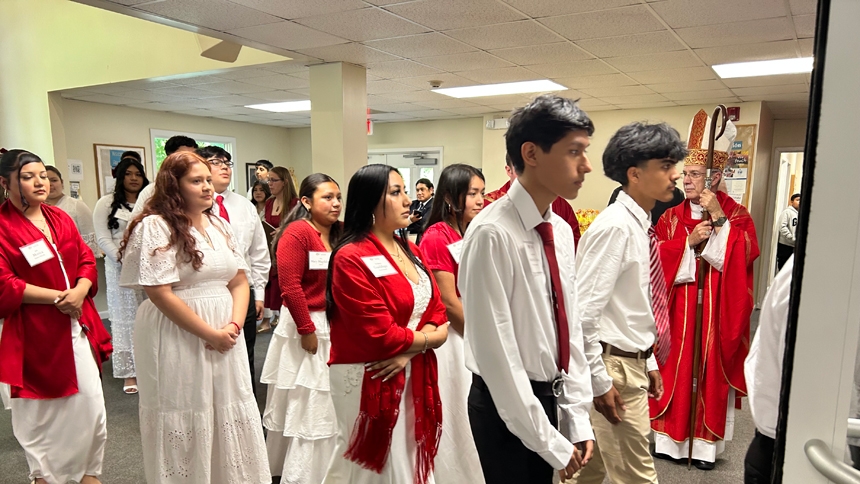 Bishop emphasizes personal connection in sacrament of confirmation
