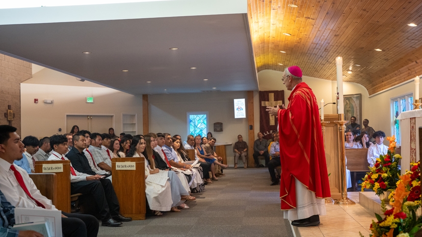 Bishop emphasizes personal connection in sacrament of confirmation