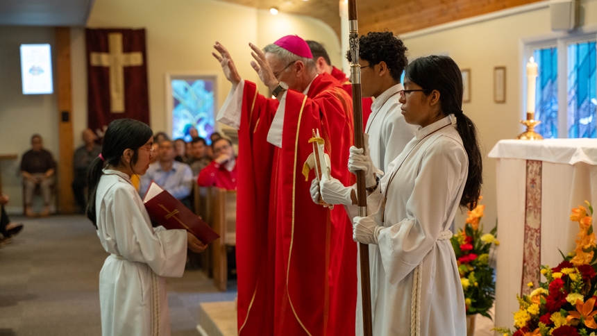 Bishop emphasizes personal connection in sacrament of confirmation
