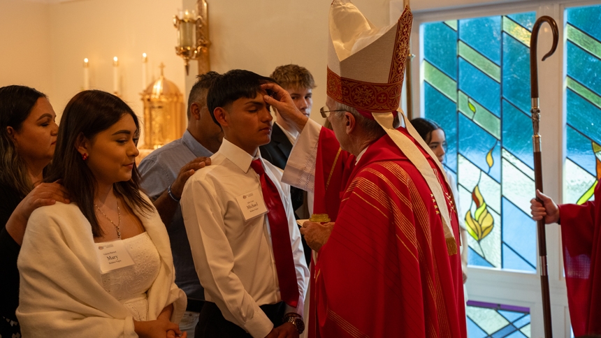 Bishop emphasizes personal connection in sacrament of confirmation