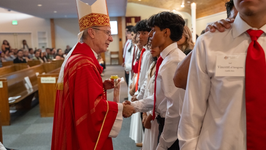 Bishop emphasizes personal connection in sacrament of confirmation