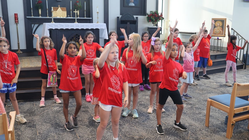 Children investigate the Eucharist at Mother Teresa Parish Detective School