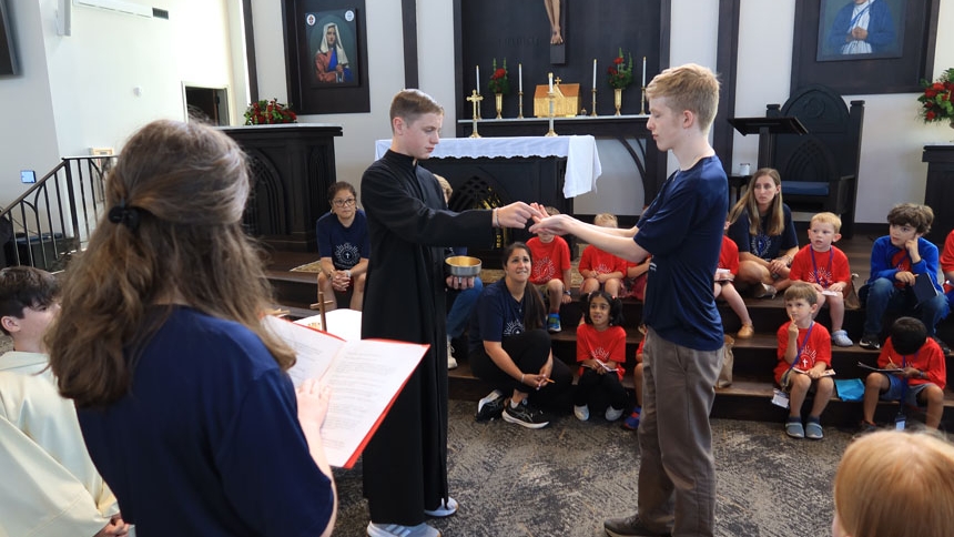 Children investigate the Eucharist at Mother Teresa Parish Detective School