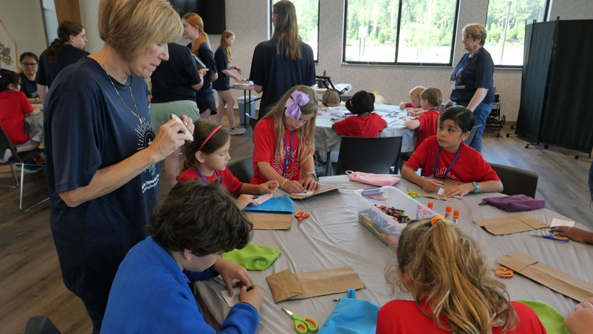 Children investigate the Eucharist at Mother Teresa Parish Detective School