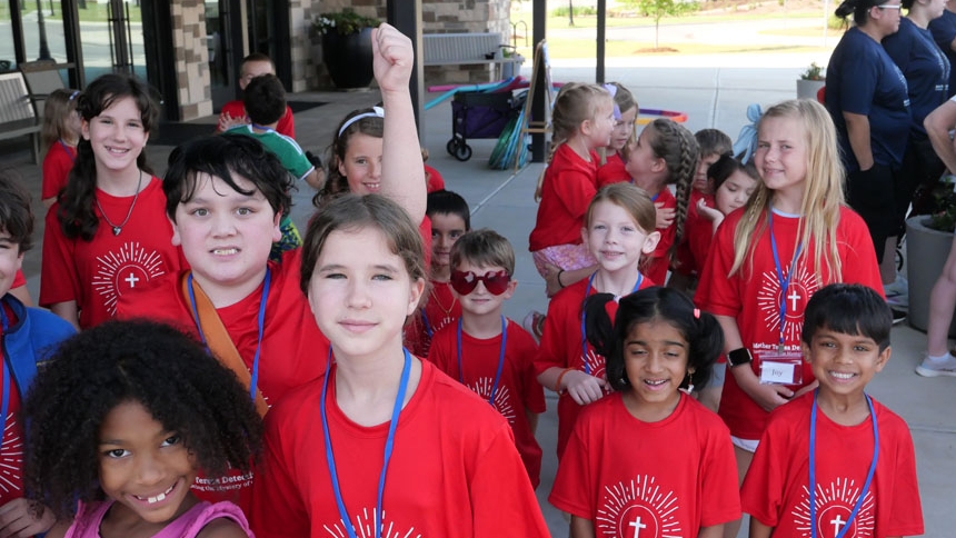 Children investigate the Eucharist at Mother Teresa Parish Detective School
