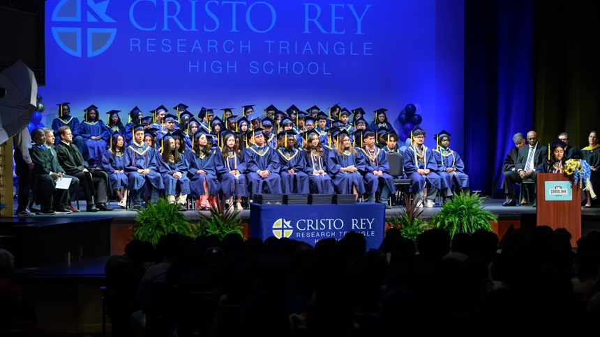 Cristo Rey Research Triangle High School opened in 2021 and graduated its first class June 6, 2025.  