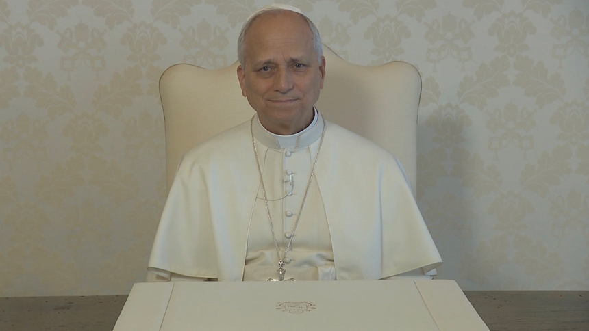 Pope Leo XIV is seen in a screen grab from his video appeal Oct. 13, 2025, asking Catholic parishes around the world to observe World Mission Sunday Oct. 19 and to support the missions with their prayers and financial contributions. (CNS photo/screen grab, Vatican Media)