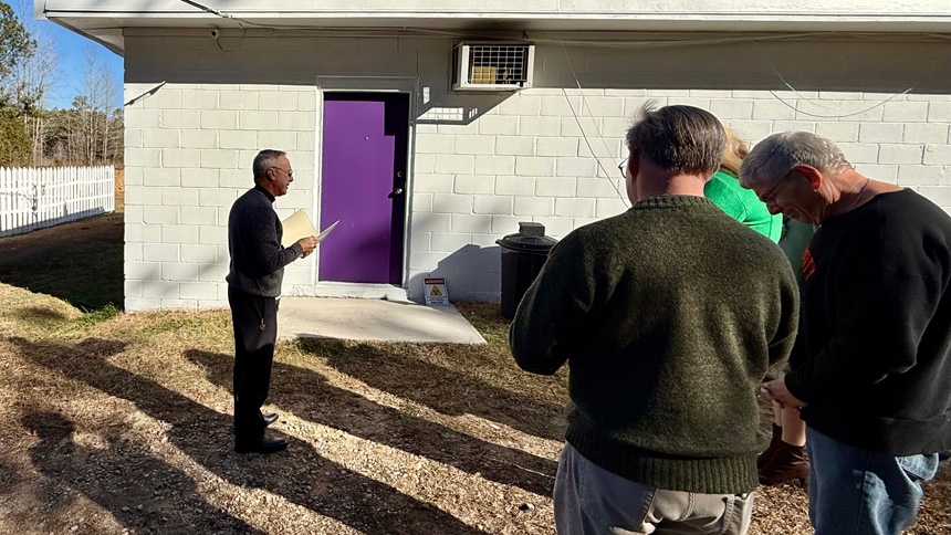 The blessing of 1240 AM, led by Our Lady of Guadalupe