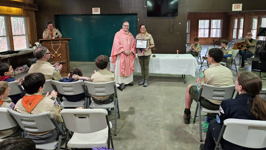 Catholic Scouts gather for camporee