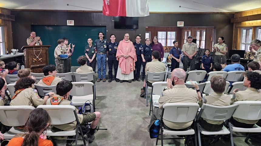 Catholic Scouts gather for camporee