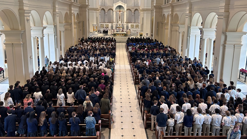 Bishop to 8th graders: ‘Shine with your heart’ 