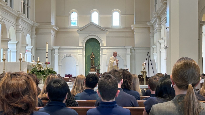 Bishop to 8th graders: ‘Shine with your heart’ 