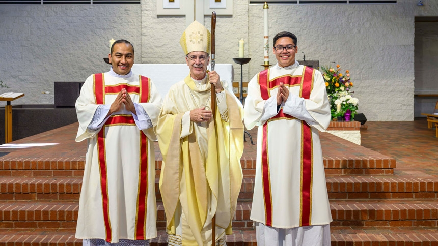 Two ordained to transitional diaconate