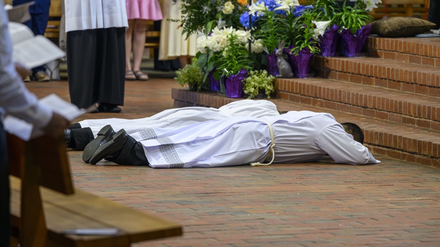 Two ordained to transitional diaconate