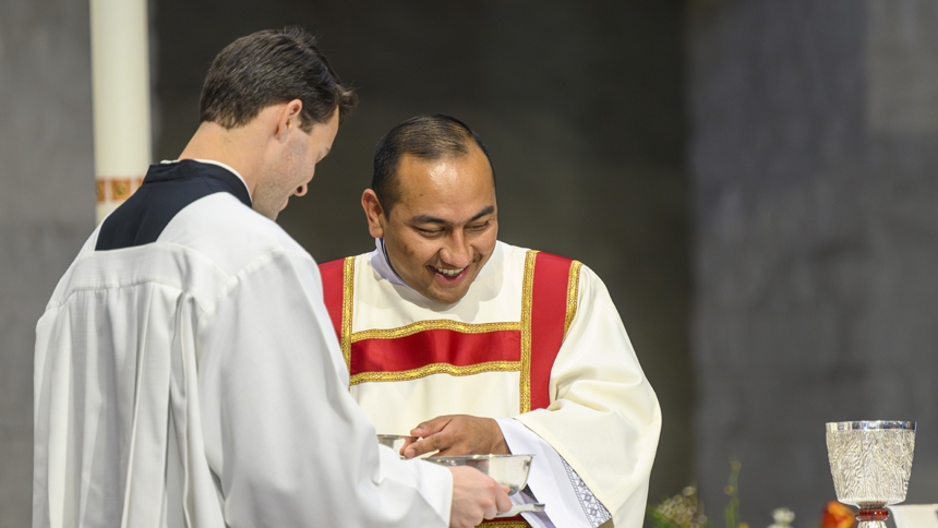 Two ordained to transitional diaconate