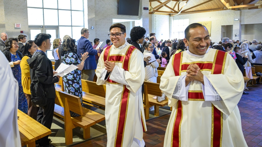 Two ordained to transitional diaconate