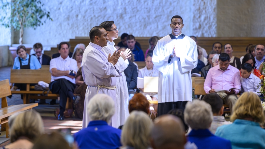 Two ordained to transitional diaconate