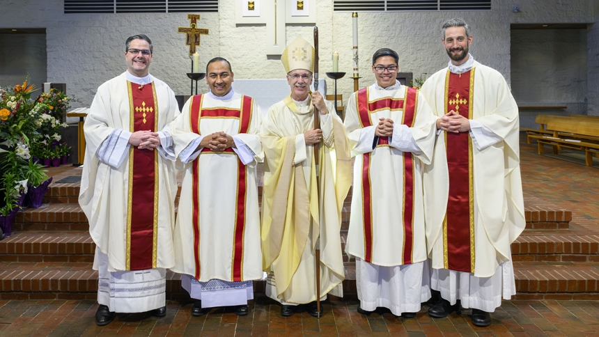 Two ordained to transitional diaconate